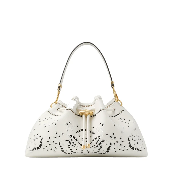 Beige Jimmy Choo Cinch Medium Shoulder Bag | Shoulder & Crossbody Bags