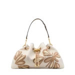 Beige Jimmy Choo Cinch Medium Shoulder Bag | Shoulder & Crossbody Bags