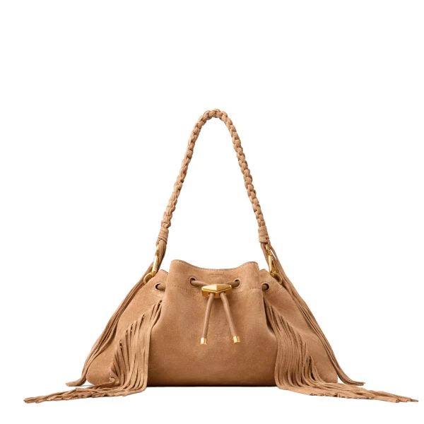 Beige Jimmy Choo Cinch Medium Shoulder Bag | Shoulder & Crossbody Bags
