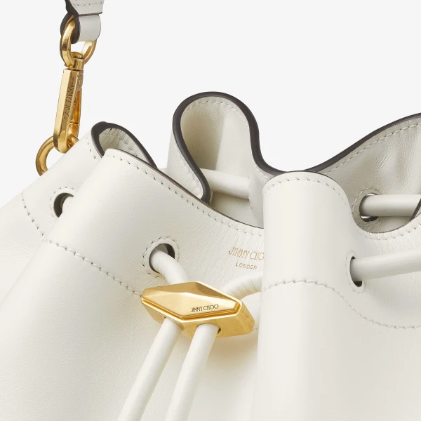 Latte and Gold Jimmy Choo Cinch Medium Top Handle Bag, view 4 | Totes & Top-Handle Bags