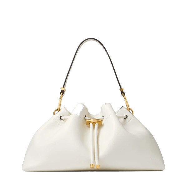 Beige Jimmy Choo Cinch Medium Top Handle Bag | Totes & Top-Handle Bags