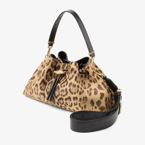 Natural and Gold Jimmy Choo Cinch Medium Top Handle Bag, view 3 | Totes & Top-Handle Bags