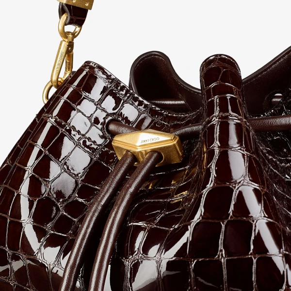 Sambuco and Gold Jimmy Choo Cinch Medium Top Handle Bag, view 4 | Totes & Top-Handle Bags