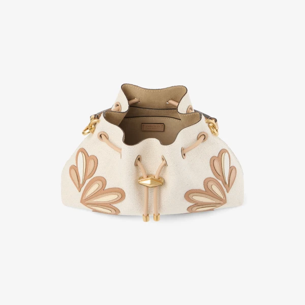 Natural, Chai Mix and Gold Jimmy Choo Cinch Small Shoulder Bag, view 4 | Shoulder & Crossbody Bags