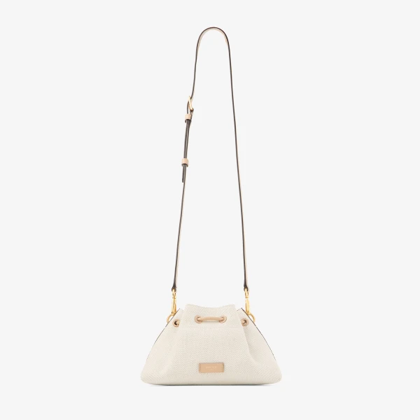 Natural, Chai Mix and Gold Jimmy Choo Cinch Small Shoulder Bag, view 5 | Shoulder & Crossbody Bags