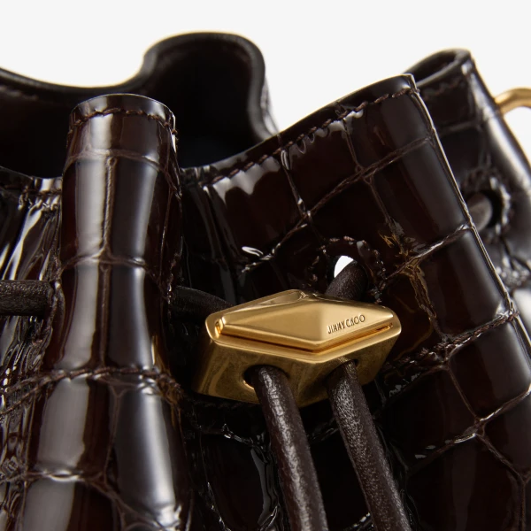 Sambuco and Gold Jimmy Choo Cinch Small Shoulder Bag, view 3 | Shoulder & Crossbody Bags
