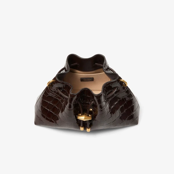 Sambuco and Gold Jimmy Choo Cinch Small Shoulder Bag, view 4 | Shoulder & Crossbody Bags