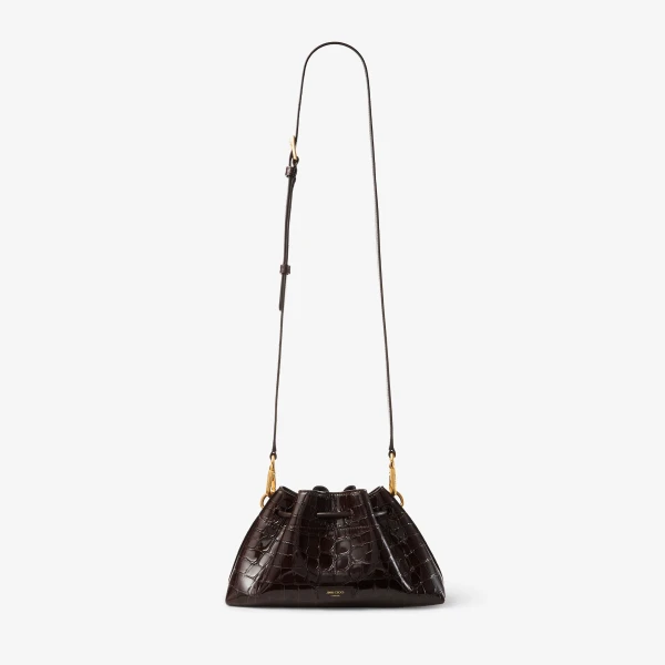 Sambuco and Gold Jimmy Choo Cinch Small Shoulder Bag, view 5 | Shoulder & Crossbody Bags