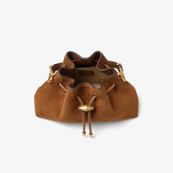 Tan and Gold Jimmy Choo Cinch Small Shoulder Bag, view 4 | Shoulder & Crossbody Bags