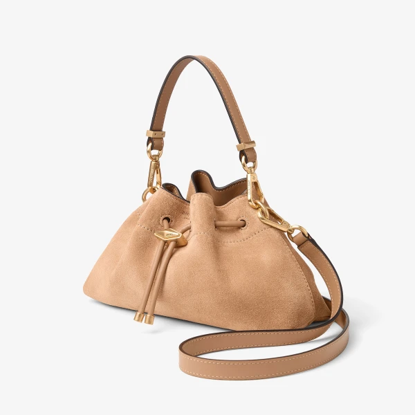 Toffee and Gold Jimmy Choo Cinch Small Shoulder Bag, view 2 | Shoulder & Crossbody Bags