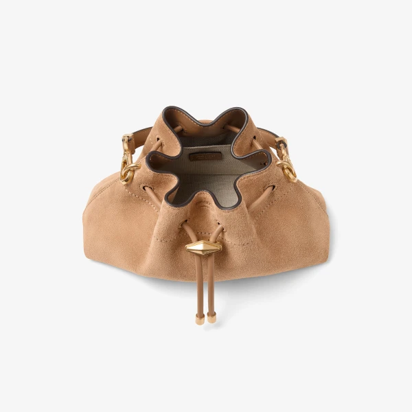 Toffee and Gold Jimmy Choo Cinch Small Shoulder Bag, view 4 | Shoulder & Crossbody Bags