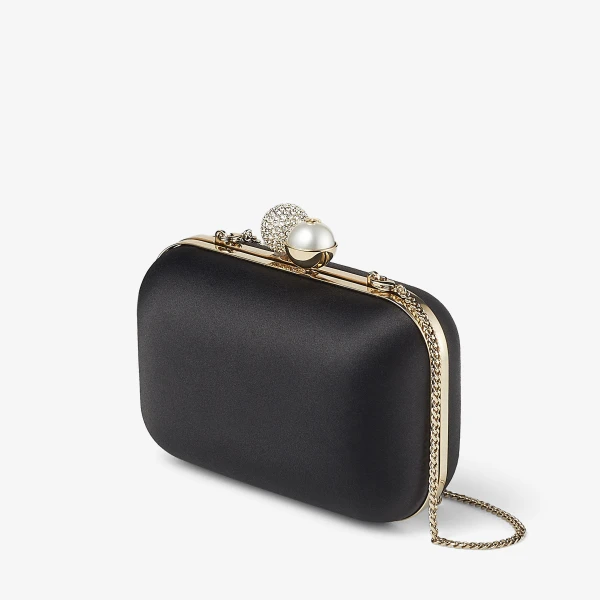 Black Jimmy Choo Cloud Clutch Bag, view 2 | Clutch Bags