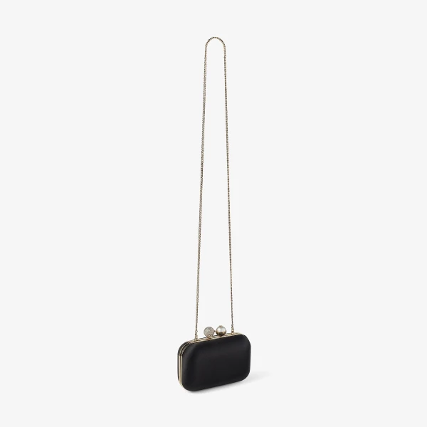 Black Jimmy Choo Cloud Clutch Bag, view 3 | Clutch Bags