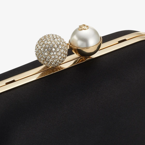 Black Jimmy Choo Cloud Clutch Bag, view 4 | Clutch Bags