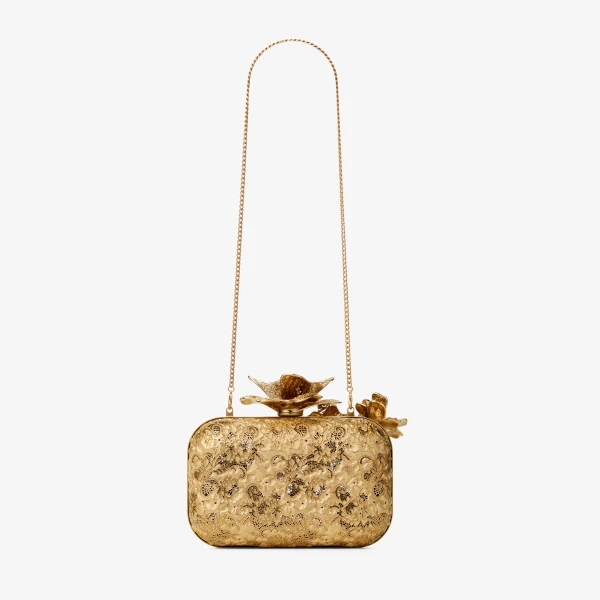 Gold Jimmy Choo Cloud Clutch Bag, view 6 | Clutch Bags