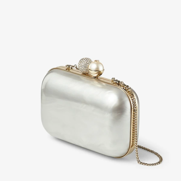 Ivory Jimmy Choo Cloud Clutch Bag, view 2 | Clutch Bags