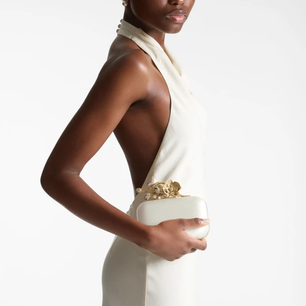 Ivory Jimmy Choo Cloud Clutch Bag, view 2 | Clutch Bags