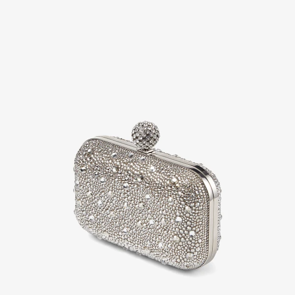 Nude and Crystal Jimmy Choo Cloud Clutch, view 2 | Clutch Bags