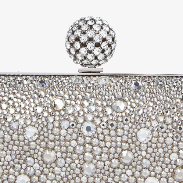 Nude and Crystal Jimmy Choo Cloud Clutch, view 3 | Clutch Bags