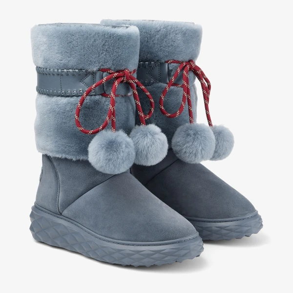 Arctic Blue Jimmy Choo Cobi Boots, view 2 | Boots