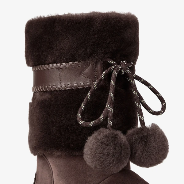 Chocolate Jimmy Choo Cobi Boots, view 3 | Boots