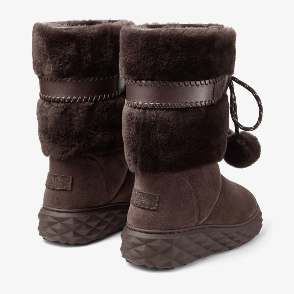 Chocolate Jimmy Choo Cobi Boots, view 4 | Boots