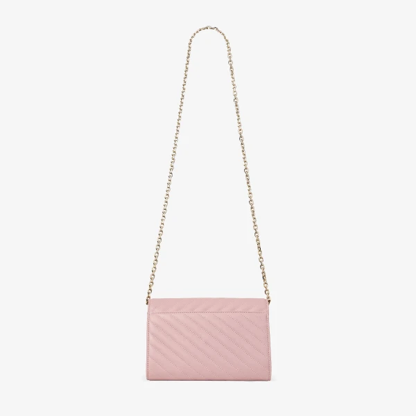 Rose and Shiny Gold Jimmy Choo Curve Clutch, view 6 | Clutch Bags