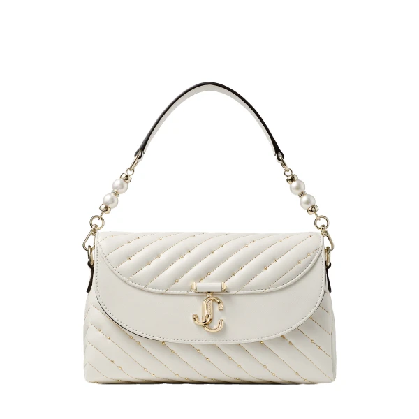 Beige Jimmy Choo Curve Top Handle Top Handle Bag | Totes & Top-Handle Bags