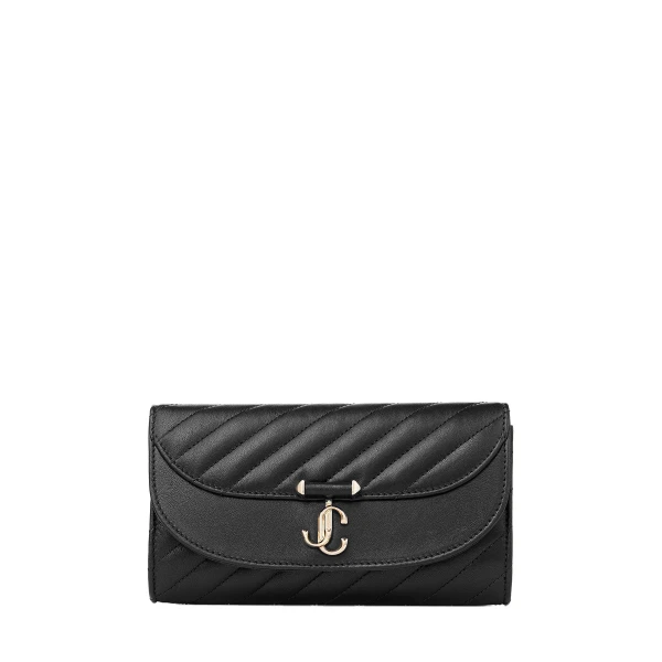 Black Jimmy Choo Curve Wallet with Chain | Mini Bags