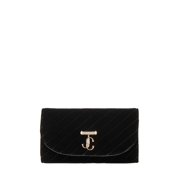 Black Jimmy Choo Curve Wallet with Chain | Mini Bags