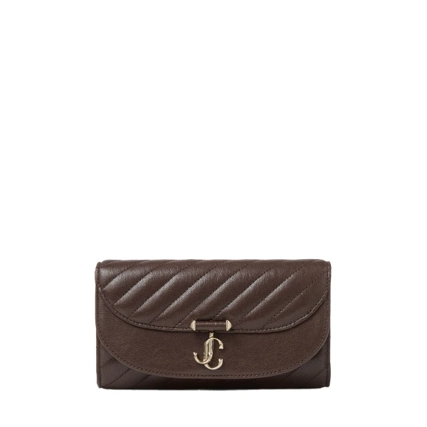 Beige Jimmy Choo Curve Wallet with Chain | Mini Bags