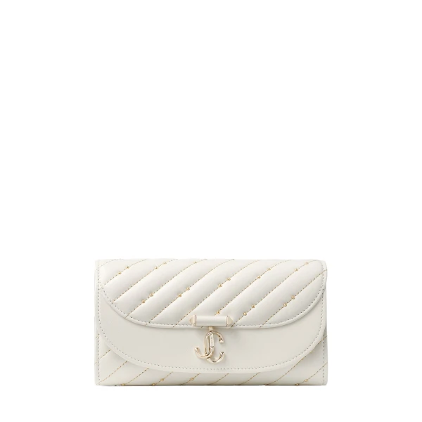 Beige Jimmy Choo Curve Wallet with Chain | Mini Bags