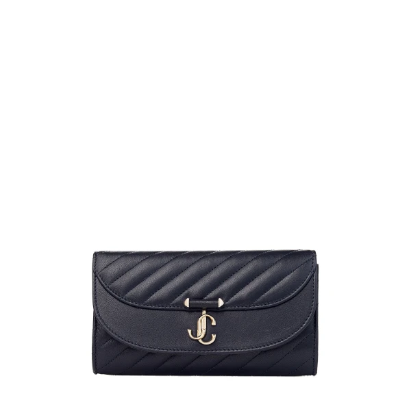 Blue Jimmy Choo Curve Wallet with Chain | Mini Bags