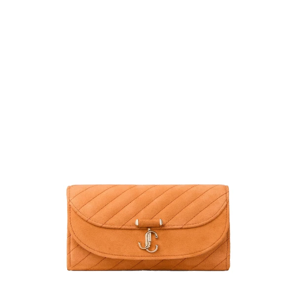 Orange Jimmy Choo Curve Wallet with Chain | Mini Bags