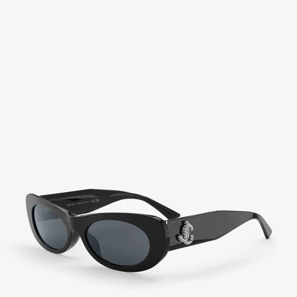 Black Jimmy Choo Danny Sunglasses, view 2 | Sunglasses