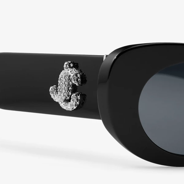 Black Jimmy Choo Danny Sunglasses, view 3 | Sunglasses