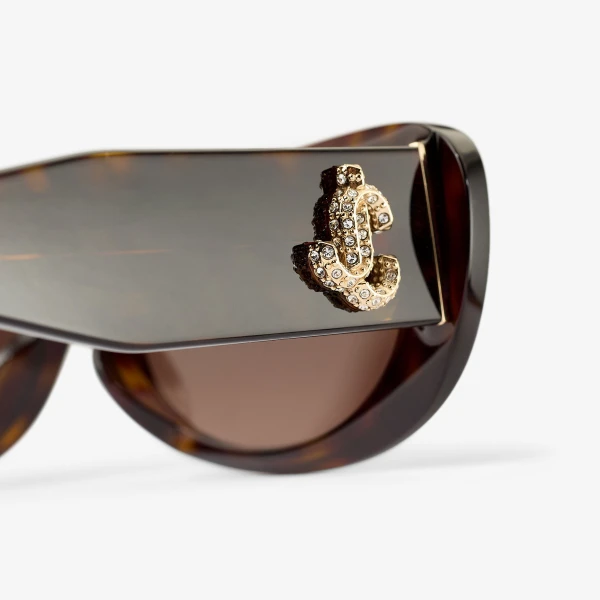 Havana Jimmy Choo Danny Sunglasses, view 3 | Sunglasses