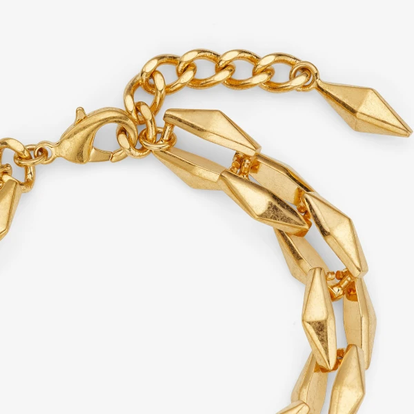 Gold Jimmy Choo Diamond Chain Bracelet, view 2 | Bracelets