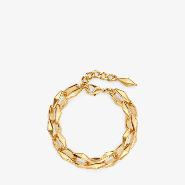 Gold Jimmy Choo Diamond Chain Bracelet, view 5 | Bracelets
