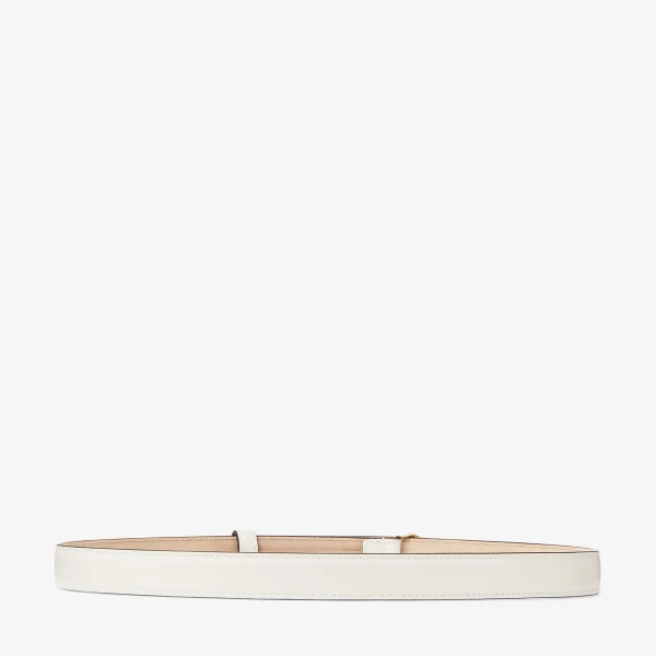 Latte and Gold Jimmy Choo Diamond Clasp Belt, view 4 | Belts