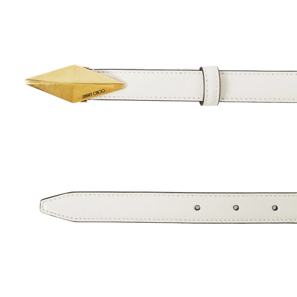 Beige Jimmy Choo Diamond Clasp Belt | Belts