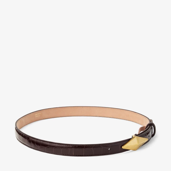 Sambuco and Gold Jimmy Choo Diamond Clasp Belt, view 3 | Belts