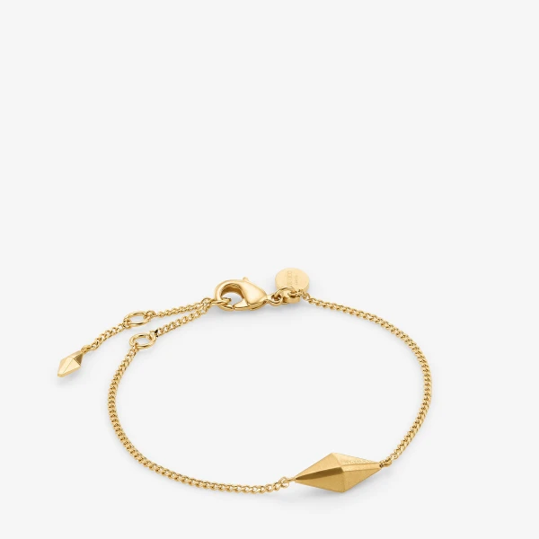 Gold Jimmy Choo Diamond Fine Bracelet, view 3 | Bracelets