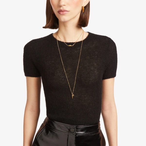 Gold Jimmy Choo Diamond Fine Chain Necklace, view 2 | Necklace