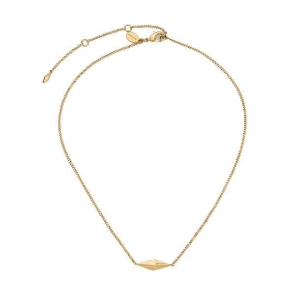 Metallic Jimmy Choo Diamond Fine Chain Necklace | Necklace