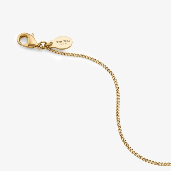Gold Jimmy Choo Diamond Fine Chain Necklace, view 5 | Necklace