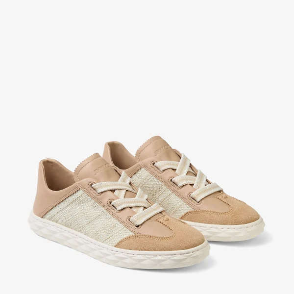 Chai and Natural Jimmy Choo Diamond Light Flex Trainers, view 3 | Sneakers