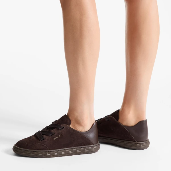 Chocolate Jimmy Choo Diamond Light Flex Trainers, view 2 | Sneakers