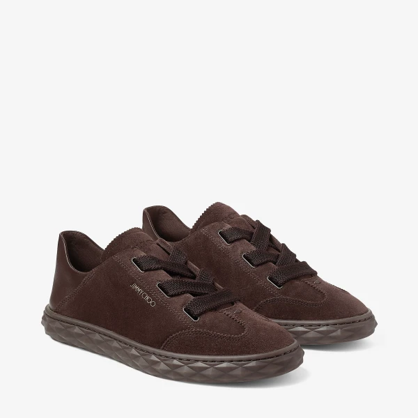 Chocolate Jimmy Choo Diamond Light Flex Trainers, view 3 | Sneakers