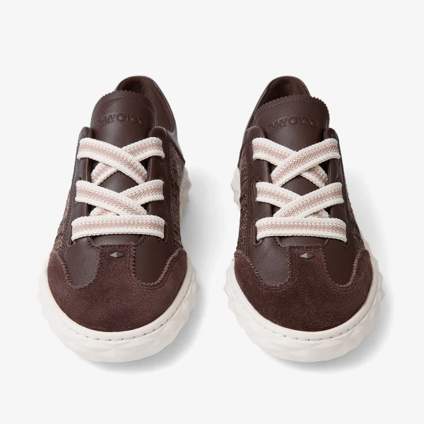 Chocolate and Latte Jimmy Choo Diamond Light Flex Trainers, view 6 | Sneakers